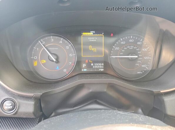 JF2GTADC4JH262284 2018 SUBARU CROSSTREK Gray Սարքավորումների վահանակի տեսք