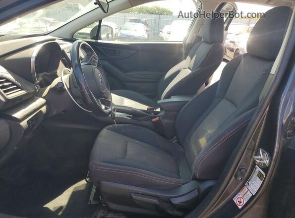 JF2GTADC7JH290760 2018 SUBARU CROSSTREK Charcoal წინა სალონის ხედი