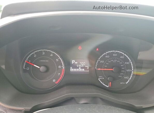 JF2GTADC9KH254179 2019 SUBARU CROSSTREK Gray Widok zestawu wskaźników