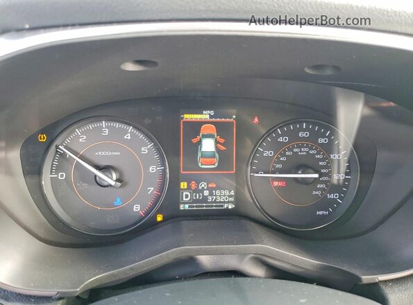 JF2GTAEC4MH232561 2021 SUBARU CROSSTREK Blue Widok zestawu wskaźników