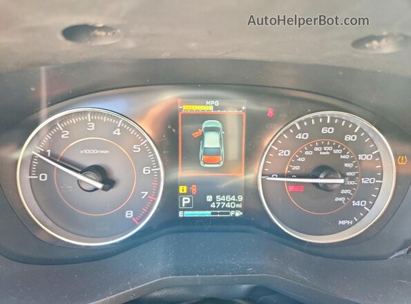 JF2GTAJC8JH268271 2018 SUBARU CROSSTREK Синий Вид щитка приборов