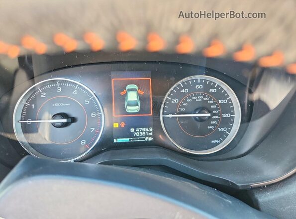 JF2GTAMC8KH323167 2019 SUBARU CROSSTREK Black Widok zestawu wskaźników