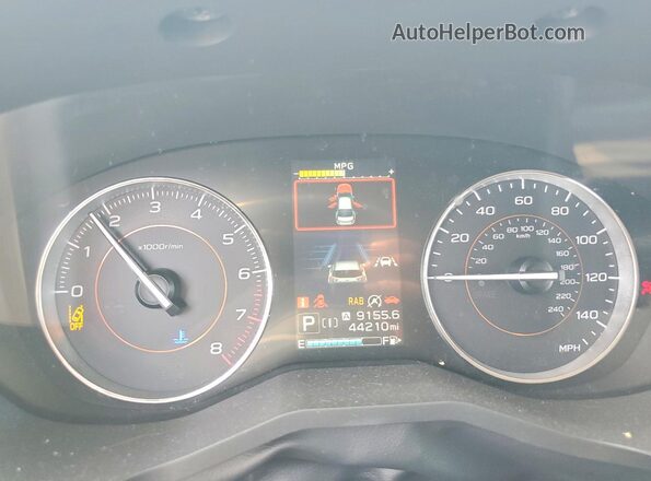 JF2GTAMC8L8245202 2020 SUBARU CROSSTREK Blue Вид щитка приладів