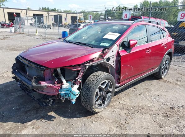 JF2GTANC4KH320636 2019 SUBARU CROSSTREK Red Առջևի ձախ երեք քառորդ տեսարան