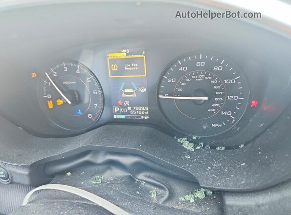 JF2GTAPC3M8217840 2021 SUBARU CROSSTREK White Instrument cluster view