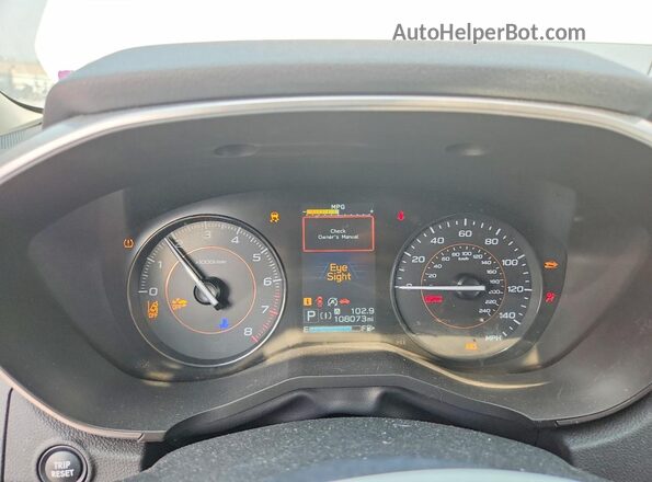 JF2GTAPC4M8217877 2021 SUBARU CROSSTREK White Вид щитка приладів