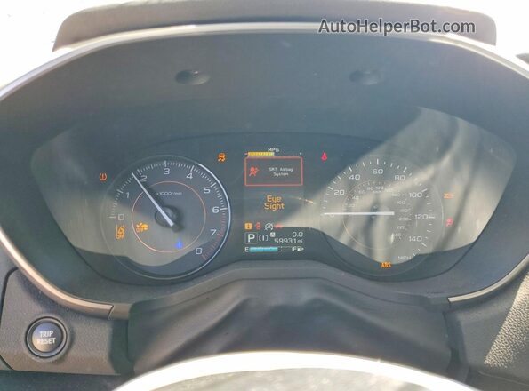 JF2GTAPC7L8258793 2020 SUBARU CROSSTREK Серебряный Вид щитка приборов