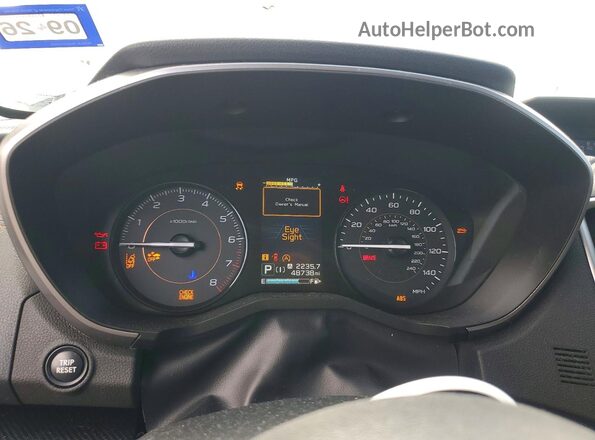 JF2GTAPCXM8263049 2021 SUBARU CROSSTREK Silver Instrument cluster view
