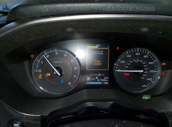 JF2GTHMC8M8395384 2021 SUBARU CROSSTREK Серебряный Вид щитка приборов