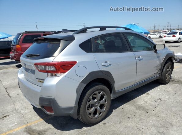 JF2GTHSC0MH380168 2021 SUBARU CROSSTREK Серебряный Задняя правая четверть