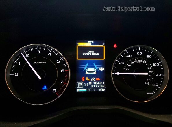 JF2GTHSCXPH297190 2023 SUBARU CROSSTREK White Widok zestawu wskaźników