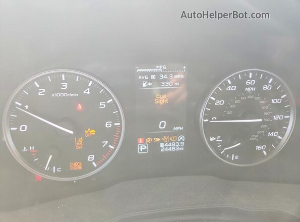 JF2GUHDC6S8250144 2025 SUBARU CROSSTREK White Սարքավորումների վահանակի տեսք