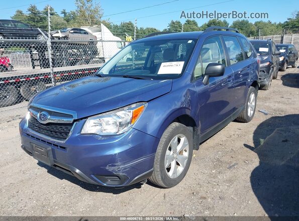 JF2SJABC4GH549457 2016 SUBARU FORESTER Blue წინა მარცხენა ხედი სამი მეოთხედიდან