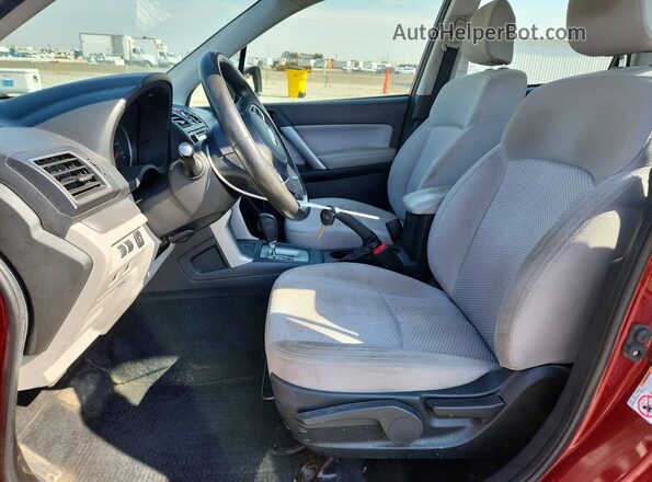 JF2SJABC4HH530232 2017 SUBARU FORESTER Red Widok wnętrza z przodu