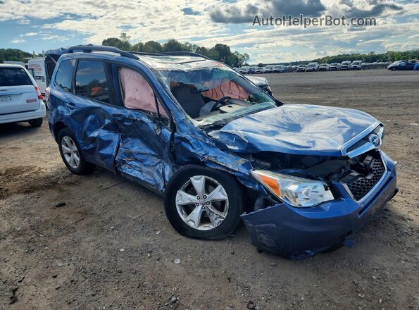 JF2SJADC8GH562967 2016 SUBARU FORESTER Синий Передняя правая четверть
