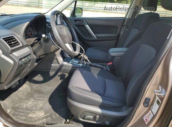 JF2SJAFC4GH514430 2016 SUBARU FORESTER Tan წინა სალონის ხედი