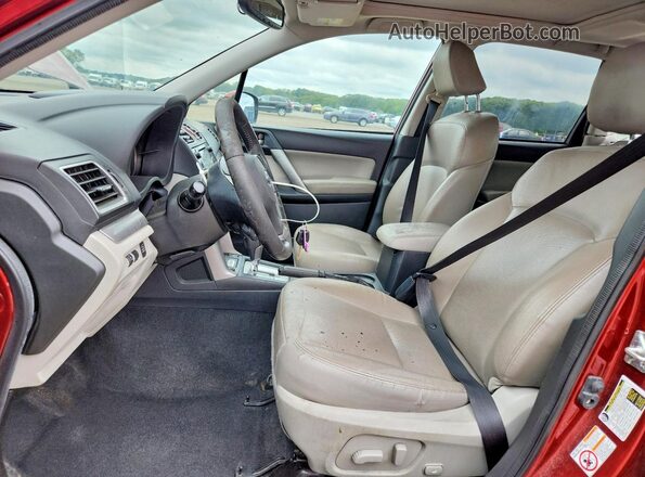 JF2SJAHC6GH540346 2016 SUBARU FORESTER Red Widok wnętrza z przodu