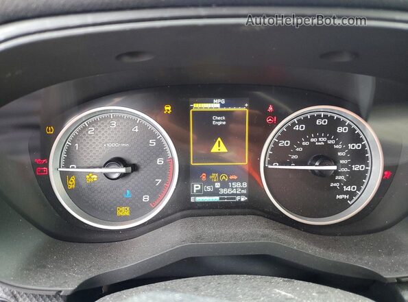 JF2SKADC4RH420809 2024 SUBARU FORESTER Red Instrument cluster view