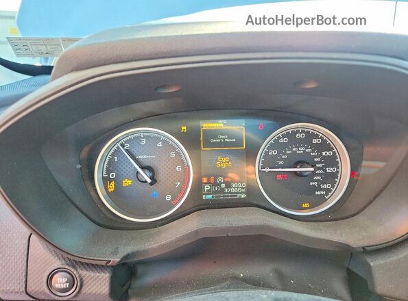 JF2SKADC6NH418912 2022 SUBARU FORESTER Silver Вид щитка приладів