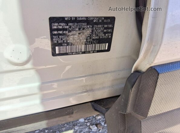 JF2SKADCXPH443251 2023 SUBARU FORESTER White Вид наклейки з VIN-кодом