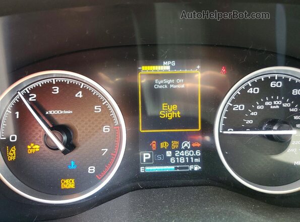JF2SKAFC2MH532384 2021 SUBARU FORESTER Gray ხელსაწყოთა პანელის ხედი