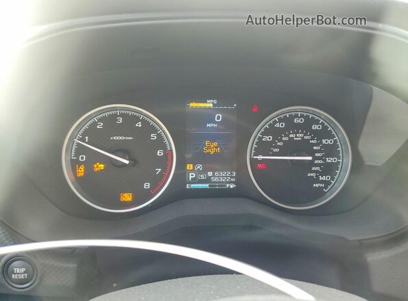 JF2SKAFC4MH418595 2021 SUBARU FORESTER White ხელსაწყოთა პანელის ხედი