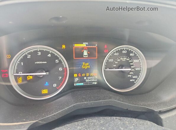 JF2SKAFC8MH471526 2021 SUBARU FORESTER Black ხელსაწყოთა პანელის ხედი