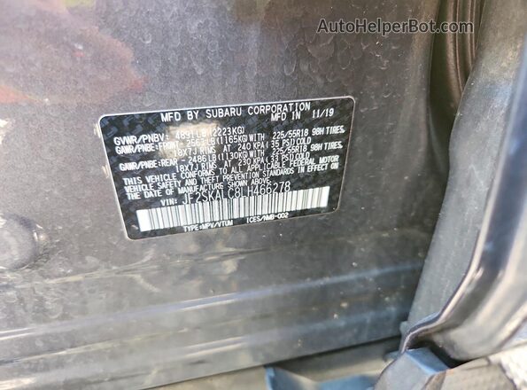 JF2SKALC8LH466278 2020 SUBARU FORESTER Gray Widok komory silnika