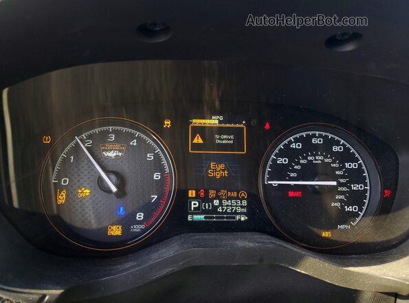 JF2SKAMC6PH431579 2023 SUBARU FORESTER Black ხელსაწყოთა პანელის ხედი