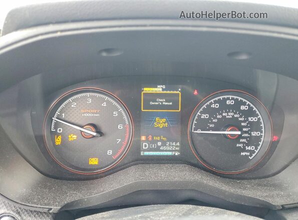 JF2SKAPC4KH591867 2019 SUBARU FORESTER Gray Widok zestawu wskaźników