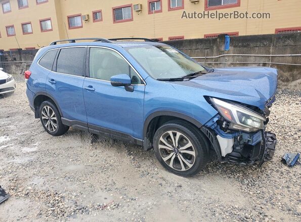 JF2SKASC0MH514097 2021 SUBARU FORESTER Blue Przód prawy