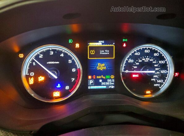 JF2SKAXC7MH524487 2021 SUBARU FORESTER Maroon Instrument cluster view