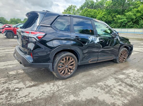 JF2SLDHC4SH408352 2025 SUBARU FORESTER Black უკანა მარჯვენა