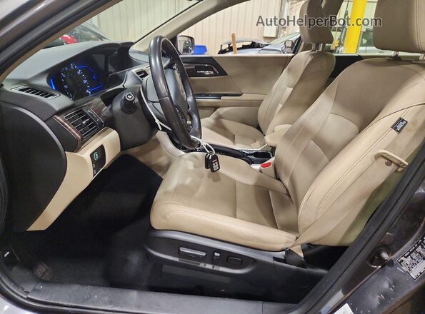 JHMCR6F55HC001484 2017 HONDA ACCORD Gray წინა სალონის ხედი