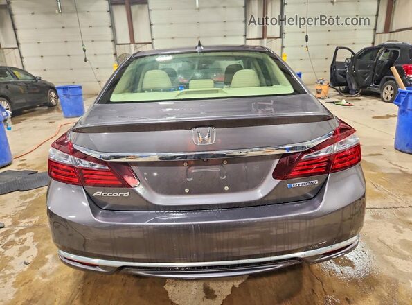 JHMCR6F55HC001484 2017 HONDA ACCORD Gray უკანა ხედი