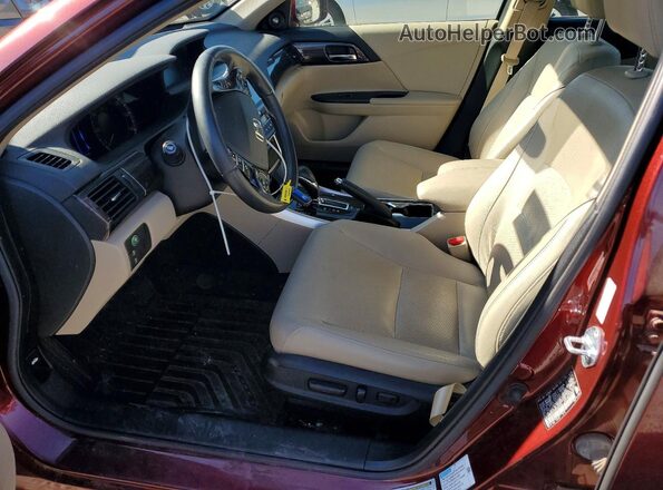 JHMCR6F55HC007625 2017 HONDA ACCORD Темно-бордовый Вид салона спереди