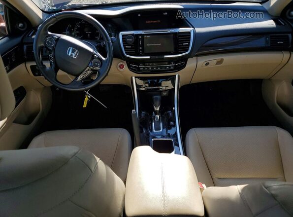 JHMCR6F55HC007625 2017 HONDA ACCORD Темно-бордовый Вид панели приборов