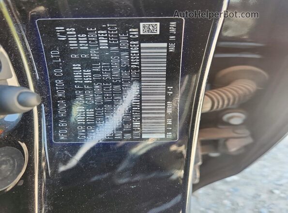 JHMFC1F79JX012408 2018 HONDA CIVIC Black VIN sticker view