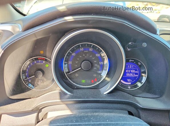 JHMGK5H56HS011041 2017 HONDA FIT Gray Widok zestawu wskaźników