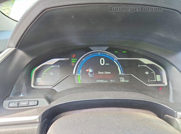 JHMZC5F18JC015243 2018 HONDA CLARITY Серый Вид щитка приборов