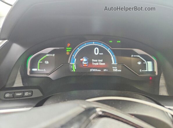 JHMZC5F32JC008922 2018 HONDA CLARITY Белый Вид щитка приборов