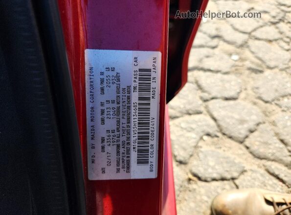 JM1GL1V55H1134685 2017 MAZDA 6 Red Widok komory silnika