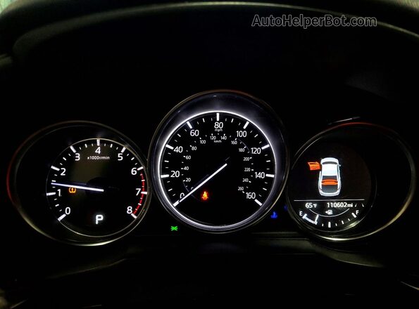 JM1GL1VM4K1500814 2019 MAZDA 6 Black Widok zestawu wskaźników