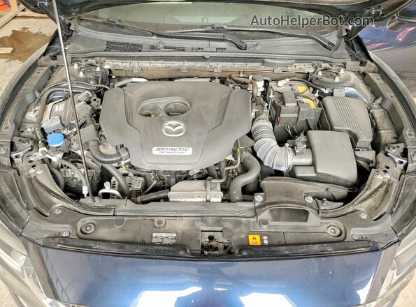 JM1GL1XY7J1305210 2018 MAZDA 6 Blue Widok wnętrza z tyłu