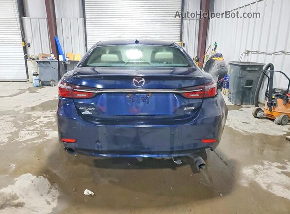 JM1GL1XY7J1305210 2018 MAZDA 6 Blue Widok z tyłu