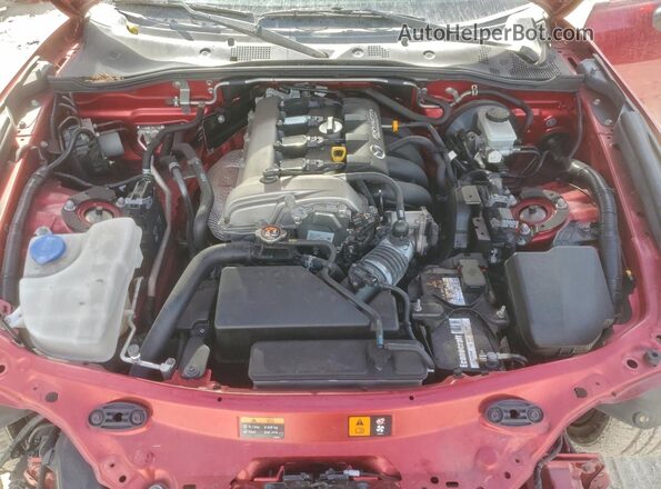 JM1NDAM72K0302349 2019 MAZDA MX-5 Темно-бордовый Вид задней части салона