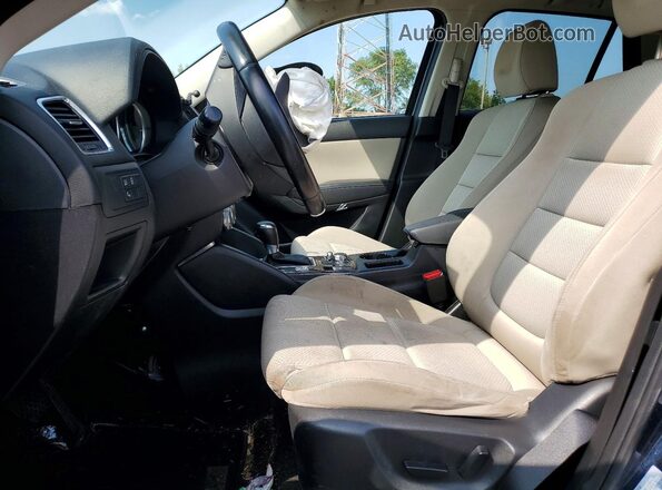 JM3KE2CY9G0734127 2016 MAZDA CX-5 Blue Widok wnętrza z przodu