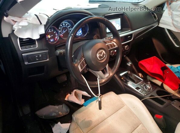 JM3KE2DY6G0628636 2016 MAZDA CX-5 Blue Vista del salpicadero