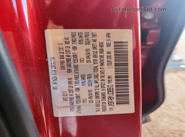 JM3KFABM1J0366510 2018 MAZDA CX-5 Red Вид наклейки з VIN-кодом