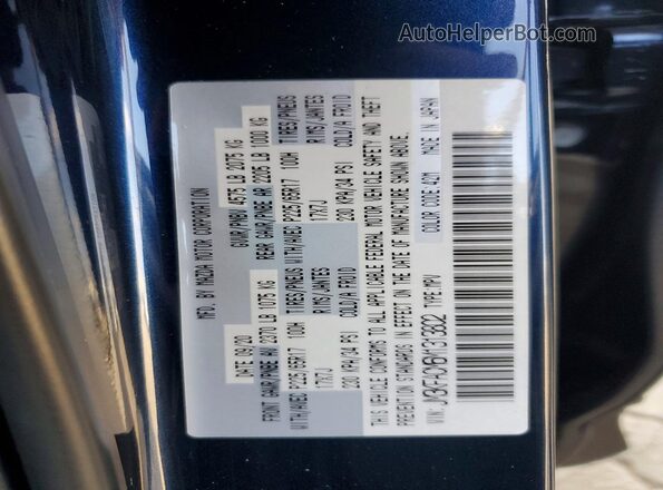 JM3KFACM6M1313802 2021 MAZDA CX-5 Синий Вид наклейки с VIN-кодом